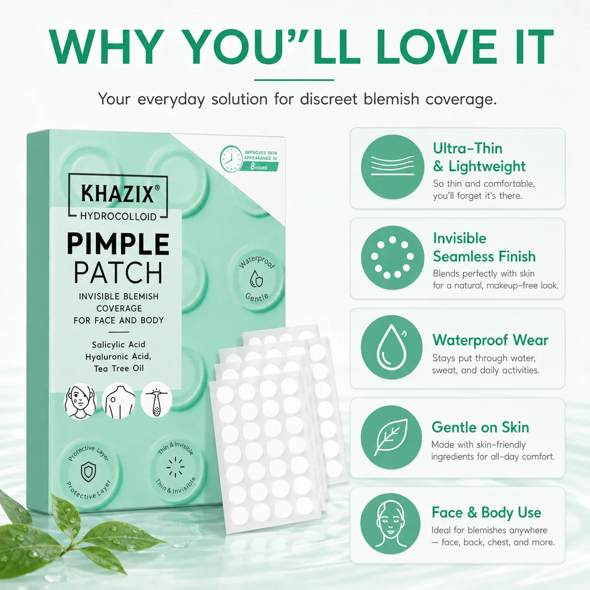200pcs Hydrocolloid Acne Pimple Patch, Hydrocolloid Spot Stickers, Covering Zits and Defect