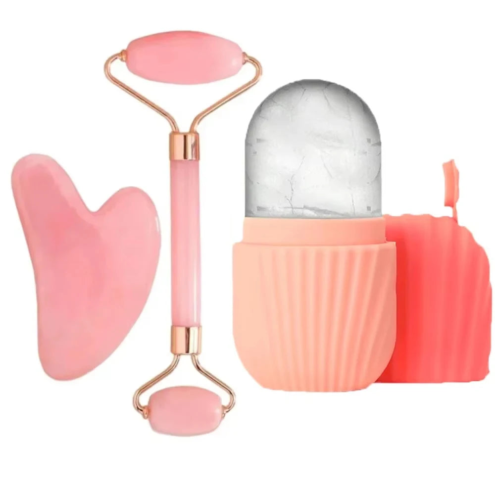 3Pcs Facial Massage Roller Face Lifting Contouring Tools Beauty Skin Care Tools