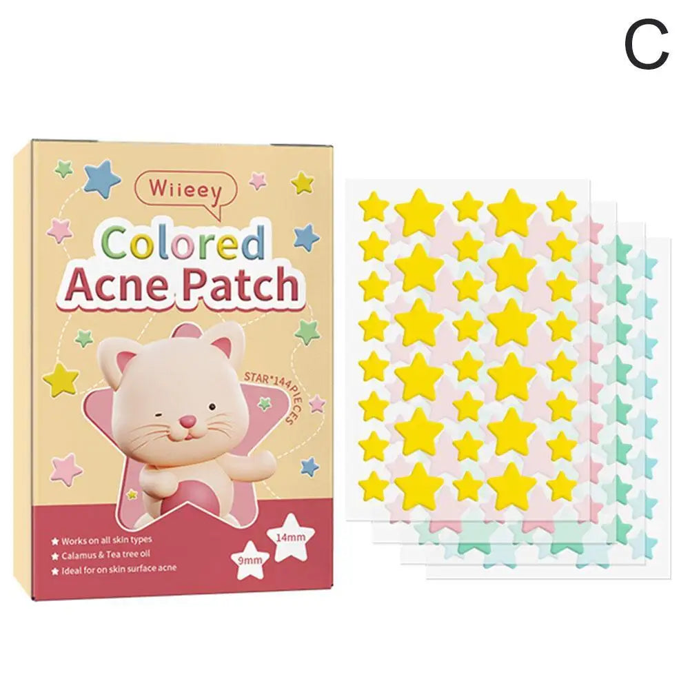 114PCS Cute Bunny Animals Acne Pimple Patches Cover Stickers, Pretty Invisible Face Blemishes Spot Pimple Concealer Makeup Tool