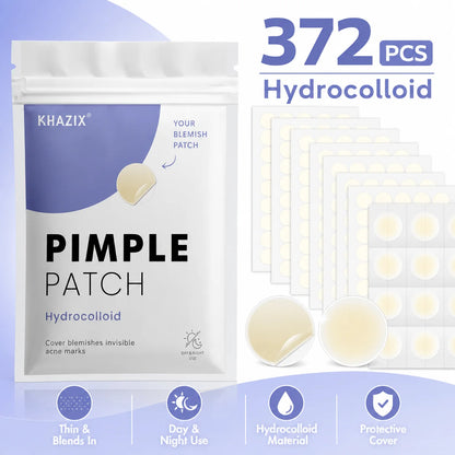 372PCS Hydrocolloid Acne Pimple Patch, Hydrocolloid Spot Stickers, Covering Zits and Defect, Nighttime Spot Stickers for Face