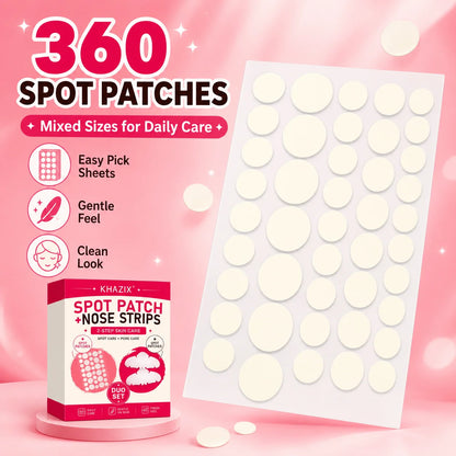 364pcs Hydrocolloid Acne Pimple Patch, Hydrocolloid Spot Stickers, Covering Zits and Defect, Nighttime Spot Stickers for Face
