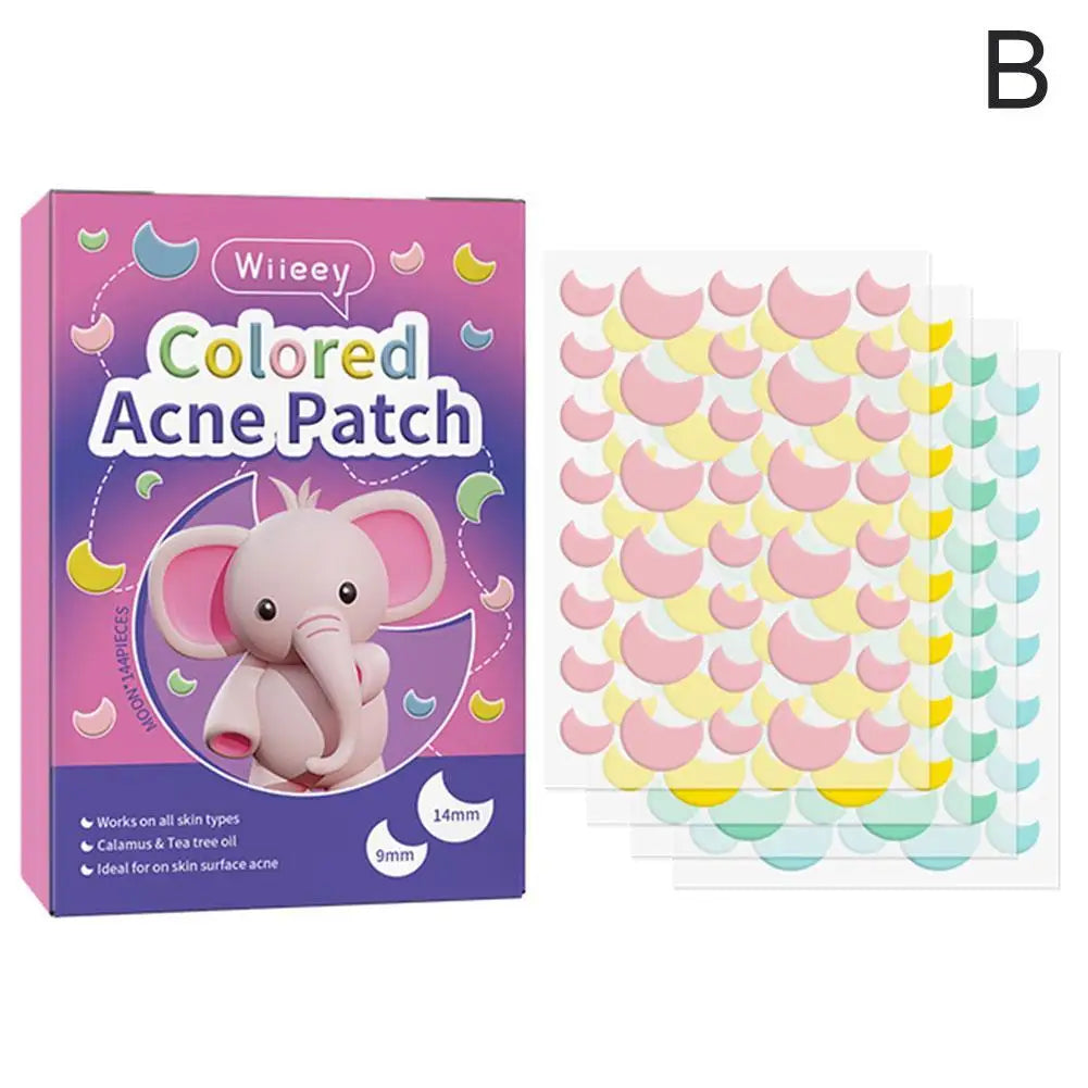 114PCS Cute Bunny Animals Acne Pimple Patches Cover Stickers, Pretty Invisible Face Blemishes Spot Pimple Concealer Makeup Tool