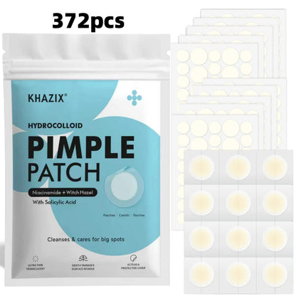 372PCS Hydrocolloid Acne Pimple Patch, Hydrocolloid Spot Stickers, Covering Zits and Defect, Nighttime Spot Stickers for Face