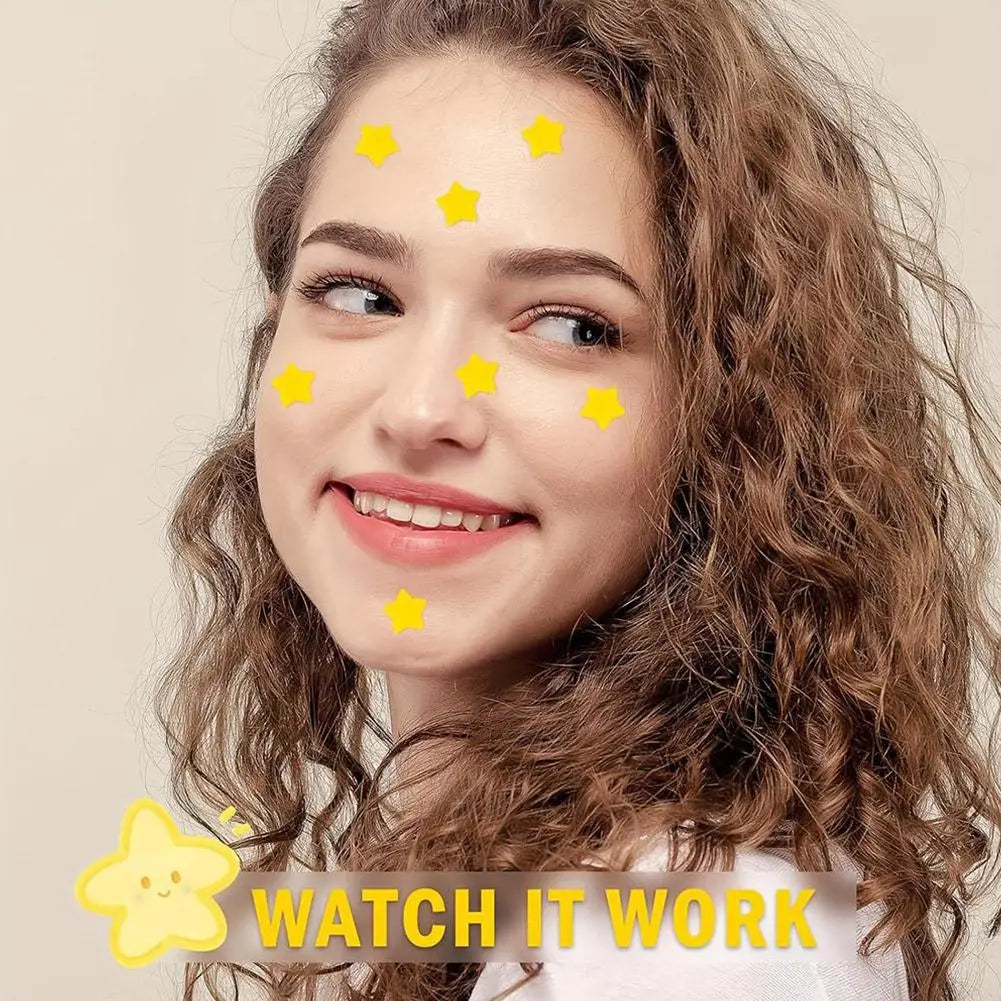 Colorful Stars Pimple Patches for Face, 240/480/1200 Counts Cute Acne Blemishes Covering Stickers Invisible Acne Patch Stickers