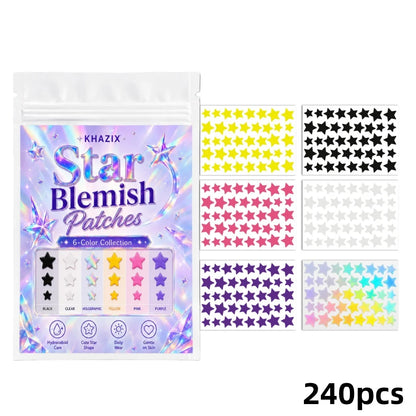 240PCS  Star Pimple Patches For Face Hydrocolloid, Absorbing Cover, Tea Tree, Hydrocolloid Acne Patch, Cute Star Pimple