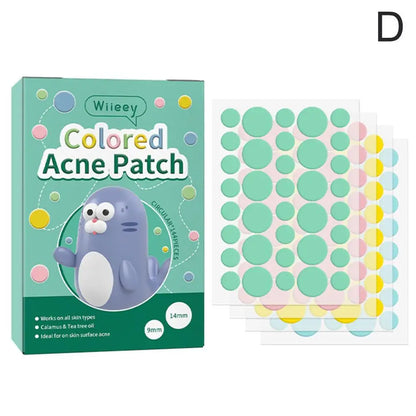 114PCS Cute Bunny Animals Acne Pimple Patches Cover Stickers, Pretty Invisible Face Blemishes Spot Pimple Concealer Makeup Tool