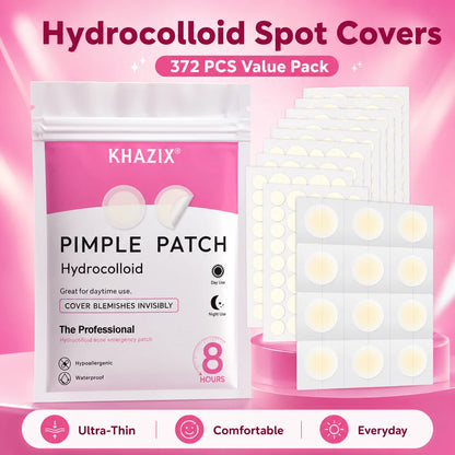 372PCS Hydrocolloid Acne Pimple Patch, Hydrocolloid Spot Stickers, Covering Zits and Defect, Nighttime Spot Stickers