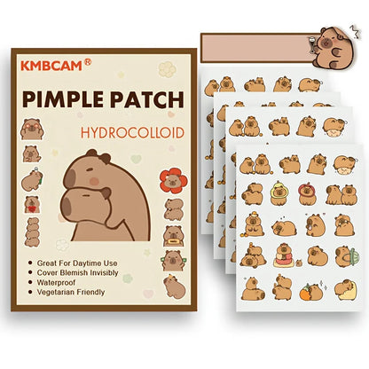 Capybara Shaped Pimple Patches, Facial Cover - Fragrance-Free, Paraben-Unisex Adult, All Skin Types Compatible, Skin Care Patch,