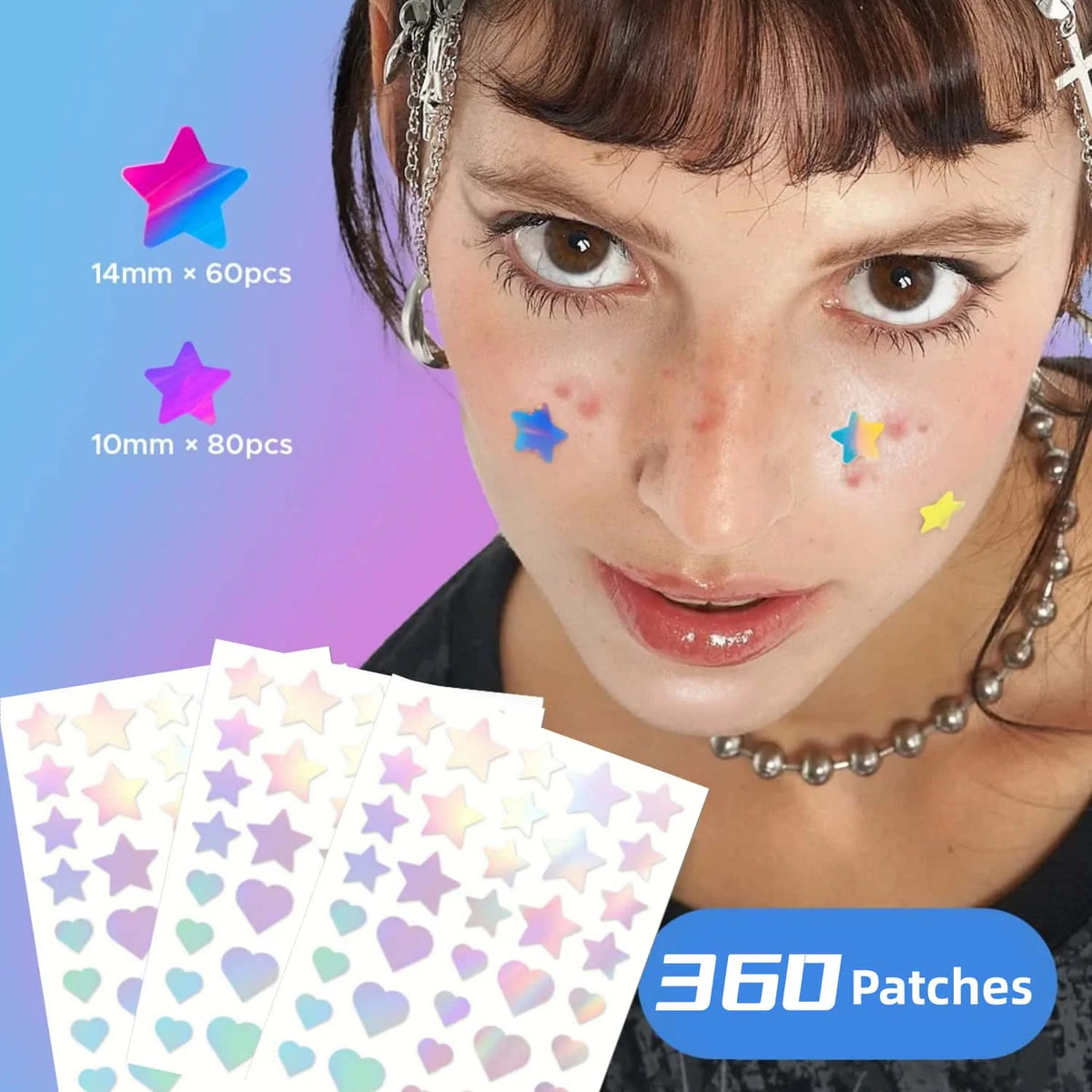 Cool New Acne Patches Heart-Shaped/Star-Shaped Moisturizing Acne Patches, designed specifically to cover pimples and blemishes
