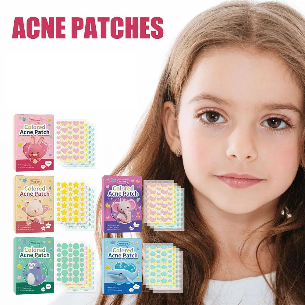 114PCS Cute Bunny Animals Acne Pimple Patches Cover Stickers, Pretty Invisible Face Blemishes Spot Pimple Concealer Makeup Tool