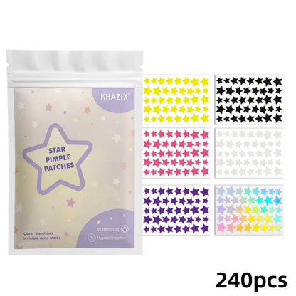 240pcs Star Pimple Patches For Face Hydrocolloid, Absorbing Cover, Tea Tree, Hydrocolloid Acne Patch, Cute Star Pimple
