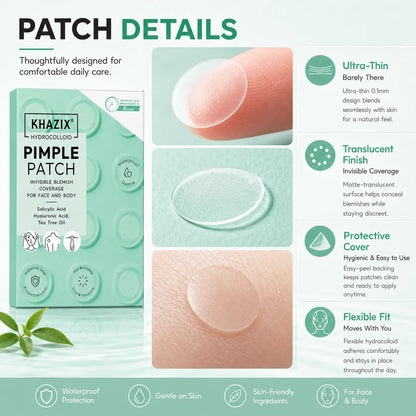 200pcs Hydrocolloid Acne Pimple Patch, Hydrocolloid Spot Stickers, Covering Zits and Defect