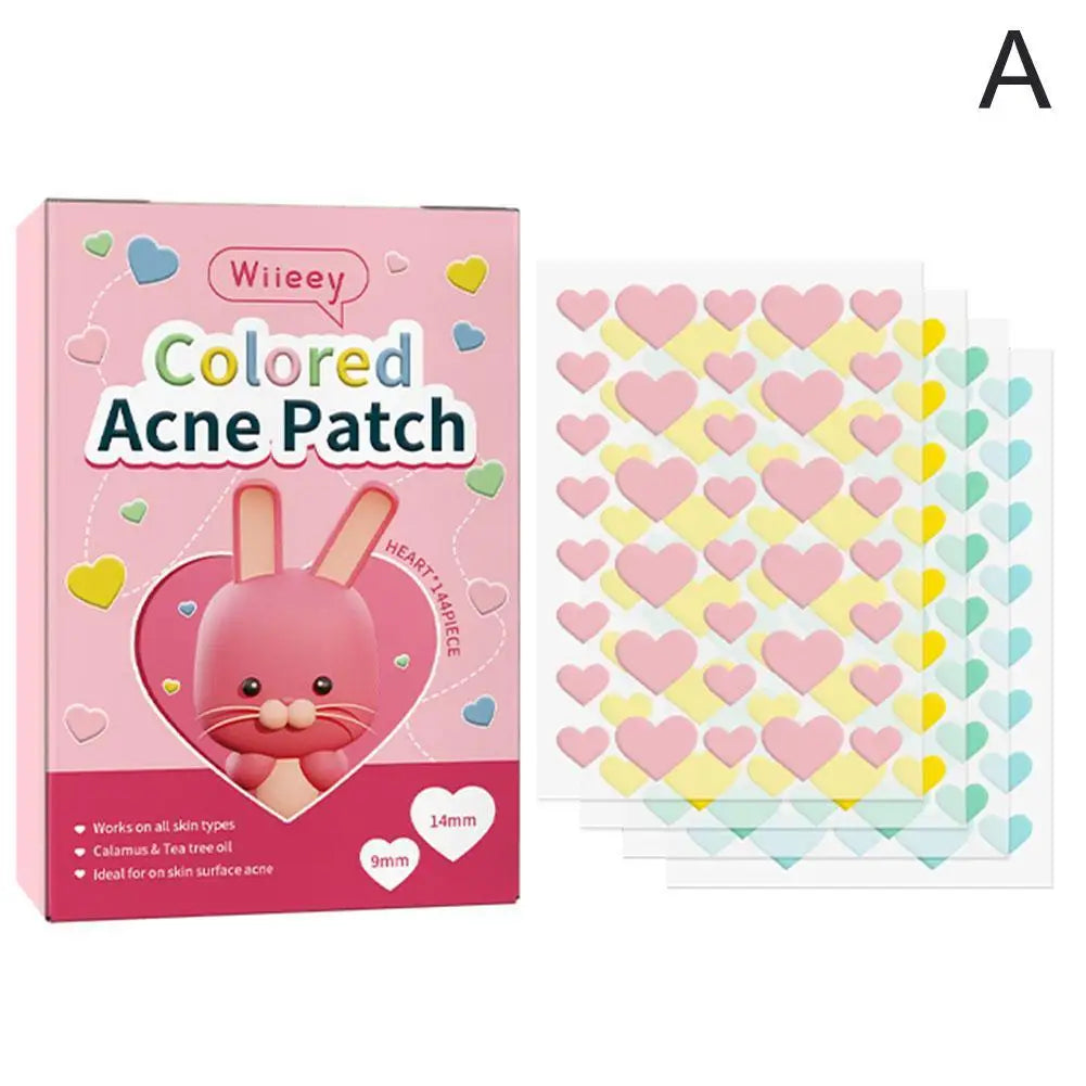114PCS Cute Bunny Animals Acne Pimple Patches Cover Stickers, Pretty Invisible Face Blemishes Spot Pimple Concealer Makeup Tool