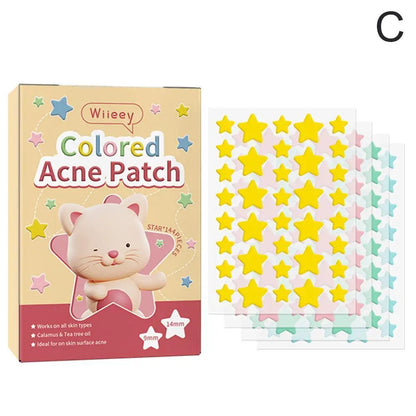 114PCS Cute Bunny Animals Acne Pimple Patches Cover Stickers, Pretty Invisible Face Blemishes Spot Pimple Concealer Makeup Tool