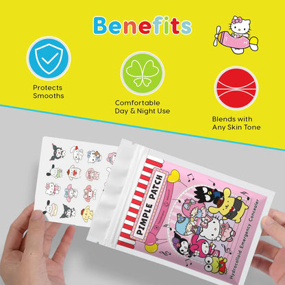 20/100pcs Hello Kitty Hydrocolloid Pimple Patch Set, Cute Cartoon Spot Stickers, Waterproof Invisible Face Care Patches