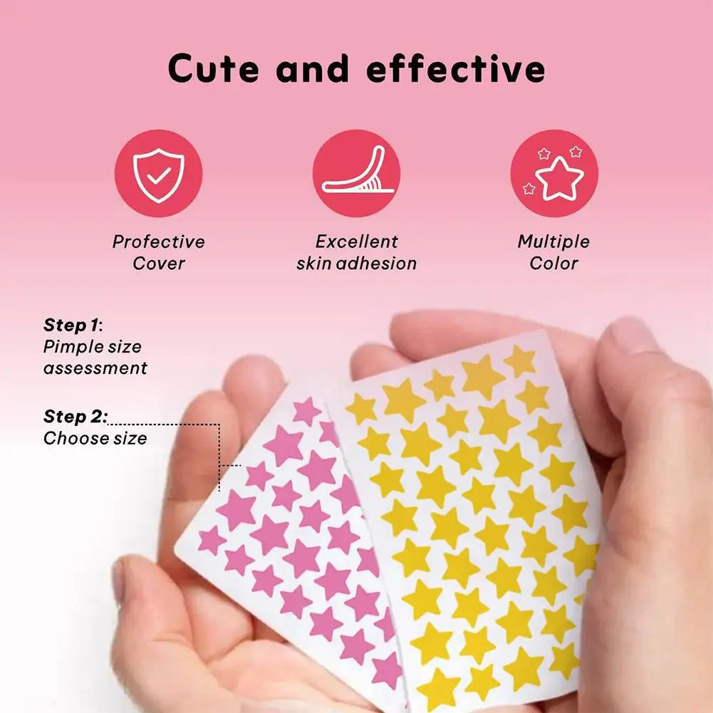 Colorful Stars Pimple Patches for Face, 240/480/1200 Counts Cute Acne Blemishes Covering Stickers Invisible Acne Patch Stickers
