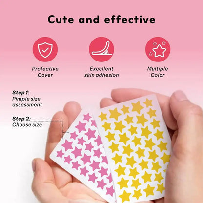 Colorful Stars Pimple Patches for Face, 240/480/1200 Counts Cute Acne Blemishes Covering Stickers Invisible Acne Patch Stickers