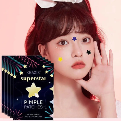 1400 Counts Coorful Hydrocolloid Star Pimple Patches for Face, Cute Acne Dots Stickers Invisible Cover Patch for Zits Blemishes