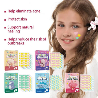 114PCS Cute Bunny Animals Acne Pimple Patches Cover Stickers, Pretty Invisible Face Blemishes Spot Pimple Concealer Makeup Tool