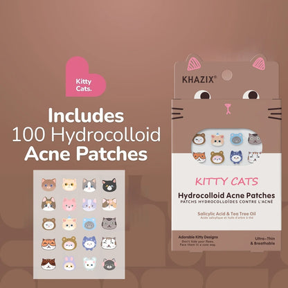 120PCS Cartoon Cat Pimple Patch | Covering up acne marks | Conceals imperfections | Fun design | No residue | Non-drying