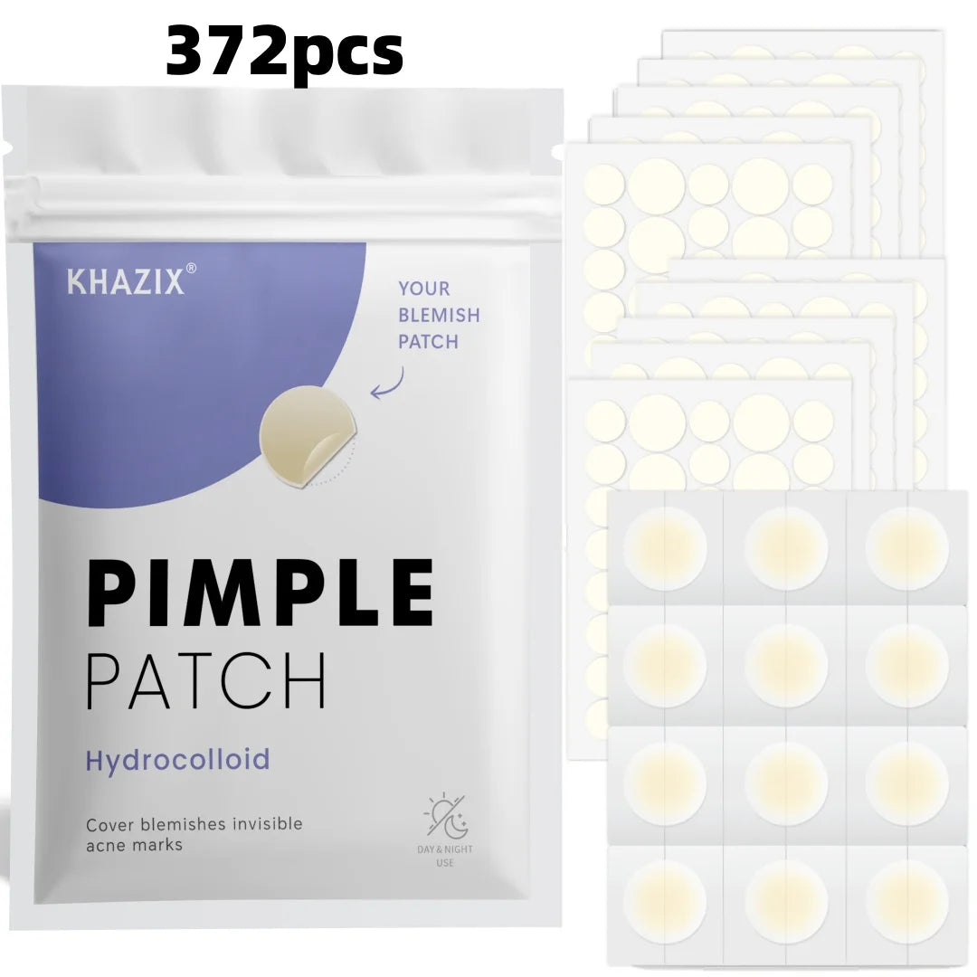 372PCS Hydrocolloid Acne Pimple Patch, Hydrocolloid Spot Stickers, Covering Zits and Defect, Nighttime Spot Stickers for Face